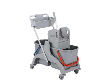 Image de CHARIOT 2x18L PRESSE A MACHOIRE + BAC DE RANGEMENT