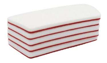 Image de COMPRIMEX MOP DETACHANT POUR TRAPEZE 25CM VELCRO ROUGE