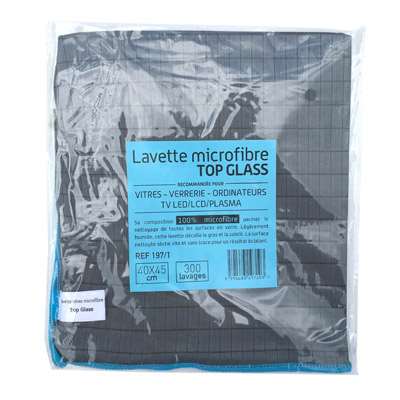 Image de LAVETTE MICROFIBRE TOP GLASS 40x45CM GRIS ANTHRACITE