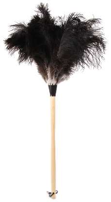 Image de PLUMEAU D'AUTRUCHE 51CM MANCHE BOIS
