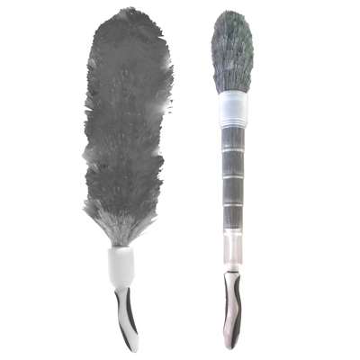 Image de PLUMEAU ANTISTATIQUE AVEC GAINE RETRACTABLE - GRIS