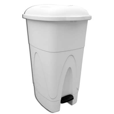 Image de POUBELLE BLANCHE 110L AVEC COUVERCLE BLANC