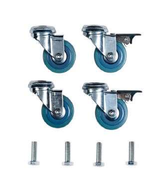 Image de KIT 4 ROULETTES : 2 FREINS + 2 SANS FREINS - ALITRI