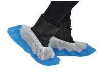 Image de SURCHAUSSURES PLP NON TISSE BLANC AVEC SEMELLE BLEUE