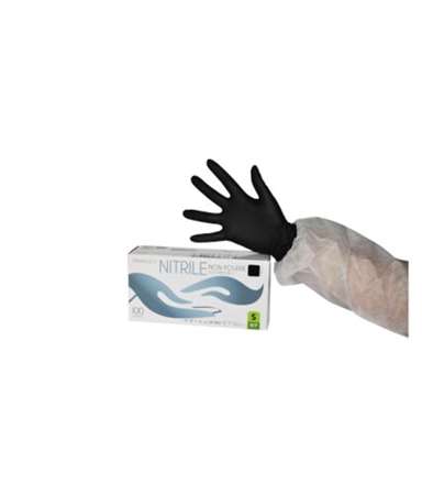 Image de GANTS NITRILE NOIR NON POUDRE - TAILLE S