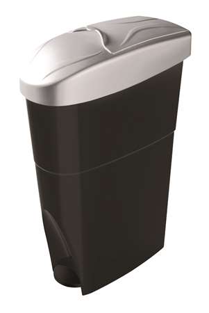 Image de POUBELLE HYGIENE FEMININE 15L JOFEL - NOIR COUVERCLE GRIS