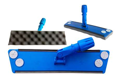 Image de BALAI TRAPEZE BLEU 40CM SEMELLE MOUSSE